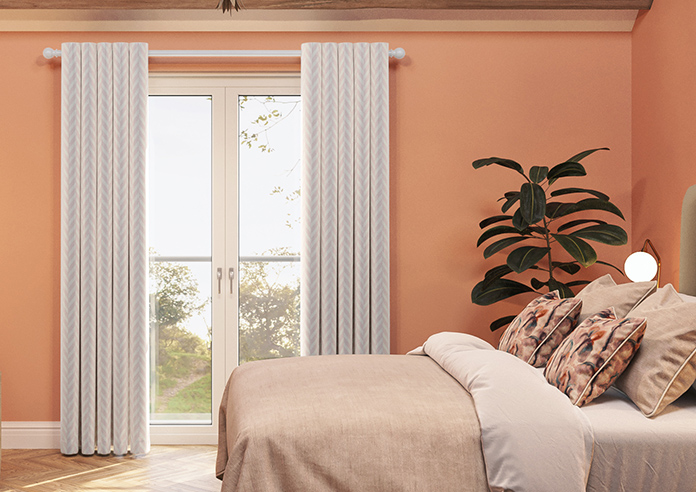 Chevron Stripe, Blush - Made to Measure Curtains - Image 3